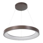 GLOBOSTAR® SALEM 61248 Μοντέρνο Κρεμαστό Φωτιστικό Οροφής LED 105W 12075lm 120° AC 220-240V IP20 Ρυθμιζόμενο Λευκό CCT με Χειριστήριο από 2700K έως 6000K Dimmable - Lumileds SMD Chip - Καφέ Ματ - Μ60 x Π60 x Υ7cm - 3 Χρόνια Εγγύηση - Image 2