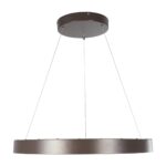 GLOBOSTAR® SALEM 61248 Μοντέρνο Κρεμαστό Φωτιστικό Οροφής LED 105W 12075lm 120° AC 220-240V IP20 Ρυθμιζόμενο Λευκό CCT με Χειριστήριο από 2700K έως 6000K Dimmable - Lumileds SMD Chip - Καφέ Ματ - Μ60 x Π60 x Υ7cm - 3 Χρόνια Εγγύηση - Image 3