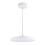 GLOBOSTAR® BARON 61252 Μοντέρνο Κρεμαστό Φωτιστικό Οροφής LED 12W 1440lm 120° AC 220-240V IP20 Ρυθμιζόμενο Λευκό CCT με On/Off 2700K/4500K/6000K - Lumileds SMD Chip - Λευκό Ματ - Μ25 x Π25 x Υ8cm - 3 Χρόνια Εγγύηση - Image 3