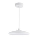GLOBOSTAR® BARON 61252 Μοντέρνο Κρεμαστό Φωτιστικό Οροφής LED 12W 1440lm 120° AC 220-240V IP20 Ρυθμιζόμενο Λευκό CCT με On/Off 2700K/4500K/6000K - Lumileds SMD Chip - Λευκό Ματ - Μ25 x Π25 x Υ8cm - 3 Χρόνια Εγγύηση - Image 4