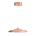 GLOBOSTAR® BARON 61253 Μοντέρνο Κρεμαστό Φωτιστικό Οροφής LED 12W 1440lm 120° AC 220-240V IP20 Ρυθμιζόμενο Λευκό CCT με On/Off 2700K/4500K/6000K - Lumileds SMD Chip - Ροζ Χρυσό - Μ25 x Π25 x Υ8cm - 3 Χρόνια Εγγύηση - Image 4