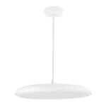 GLOBOSTAR® BARON 61255 Μοντέρνο Κρεμαστό Φωτιστικό Οροφής LED 24W 2880lm 120° AC 220-240V IP20 Ρυθμιζόμενο Λευκό CCT με On/Off 2700K/4500K/6000K - Lumileds SMD Chip - Λευκό Ματ - Μ40 x Π40 x Υ10cm - 3 Χρόνια Εγγύηση - Image 3