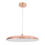 GLOBOSTAR® BARON 61256 Μοντέρνο Κρεμαστό Φωτιστικό Οροφής LED 24W 2880lm 120° AC 220-240V IP20 Ρυθμιζόμενο Λευκό CCT με On/Off 2700K/4500K/6000K - Lumileds SMD Chip - Ροζ Χρυσό - Μ40 x Π40 x Υ10cm - 3 Χρόνια Εγγύηση - Image 3