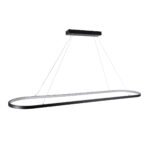 GLOBOSTAR® BOLIVAR 61271 Μοντέρνο Κρεμαστό Φωτιστικό Οροφής LED 54W 6210lm 360° AC 220-240V IP20 Ρυθμιζόμενο Λευκό CCT με Χειριστήριο από 2700K έως 6000K Dimmable - Lumileds SMD Chip - Μαύρο Ματ - Μ120 x Π30 x Υ2cm - 3 Χρόνια Εγγύηση - Image 6