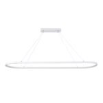 GLOBOSTAR® BOLIVAR 61272 Μοντέρνο Κρεμαστό Φωτιστικό Οροφής LED 54W 6210lm 360° AC 220-240V IP20 Ρυθμιζόμενο Λευκό CCT με Χειριστήριο από 2700K έως 6000K Dimmable - Lumileds SMD Chip - Λευκό Ματ - Μ120 x Π30 x Υ2cm - 3 Χρόνια Εγγύηση - Image 4