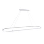 GLOBOSTAR® BOLIVAR 61272 Μοντέρνο Κρεμαστό Φωτιστικό Οροφής LED 54W 6210lm 360° AC 220-240V IP20 Ρυθμιζόμενο Λευκό CCT με Χειριστήριο από 2700K έως 6000K Dimmable - Lumileds SMD Chip - Λευκό Ματ - Μ120 x Π30 x Υ2cm - 3 Χρόνια Εγγύηση - Image 6