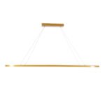 GLOBOSTAR® BOLIVAR 61274 Μοντέρνο Κρεμαστό Φωτιστικό Οροφής LED 54W 6210lm 360° AC 220-240V IP20 Ρυθμιζόμενο Λευκό CCT με Χειριστήριο από 2700K έως 6000K Dimmable - Lumileds SMD Chip - Χρυσό Βούρτσας - Μ120 x Π30 x Υ2cm - 3 Χρόνια Εγγύηση - Image 5