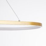 GLOBOSTAR® BOLIVAR 61274 Μοντέρνο Κρεμαστό Φωτιστικό Οροφής LED 54W 6210lm 360° AC 220-240V IP20 Ρυθμιζόμενο Λευκό CCT με Χειριστήριο από 2700K έως 6000K Dimmable - Lumileds SMD Chip - Χρυσό Βούρτσας - Μ120 x Π30 x Υ2cm - 3 Χρόνια Εγγύηση - Image 7