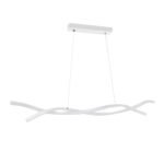 GLOBOSTAR® MORALES 61276 Μοντέρνο Κρεμαστό Φωτιστικό Οροφής LED 54W 6048lm 300° AC 220-240V IP20 Ρυθμιζόμενο Λευκό CCT με Χειριστήριο από 2700K έως 6000K Dimmable - Lumileds SMD Chip - Λευκό Ματ - Μ90 x Π14 x Υ14cm - 3 Χρόνια Εγγύηση - Image 3