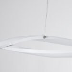 GLOBOSTAR® MORALES 61276 Μοντέρνο Κρεμαστό Φωτιστικό Οροφής LED 54W 6048lm 300° AC 220-240V IP20 Ρυθμιζόμενο Λευκό CCT με Χειριστήριο από 2700K έως 6000K Dimmable - Lumileds SMD Chip - Λευκό Ματ - Μ90 x Π14 x Υ14cm - 3 Χρόνια Εγγύηση - Image 5