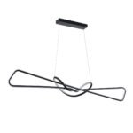 GLOBOSTAR® DOLORES 61279 Μοντέρνο Κρεμαστό Φωτιστικό Οροφής LED 105W 11760lm 300° AC 220-240V IP20 Ρυθμιζόμενο Λευκό CCT με Χειριστήριο από 2700K έως 6000K Dimmable - Lumileds SMD Chip - Μαύρο Ματ - Μ110 x Π17 x Υ17.5cm - 3 Χρόνια Εγγύηση - Image 3