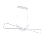 GLOBOSTAR® DOLORES 61280 Μοντέρνο Κρεμαστό Φωτιστικό Οροφής LED 105W 11760lm 300° AC 220-240V IP20 Ρυθμιζόμενο Λευκό CCT με Χειριστήριο από 2700K έως 6000K Dimmable - Lumileds SMD Chip - Λευκό Ματ - Μ110 x Π17 x Υ17.5cm - 3 Χρόνια Εγγύηση - Image 3