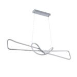 GLOBOSTAR® DOLORES 61281 Μοντέρνο Κρεμαστό Φωτιστικό Οροφής LED 105W 11760lm 300° AC 220-240V IP20 Ρυθμιζόμενο Λευκό CCT με Χειριστήριο από 2700K έως 6000K Dimmable - Lumileds SMD Chip - Νίκελ Βούρτσας - Μ110 x Π17 x Υ17.5cm - 3 Χρόνια Εγγύηση - Image 3