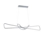 GLOBOSTAR® DOLORES 61281 Μοντέρνο Κρεμαστό Φωτιστικό Οροφής LED 105W 11760lm 300° AC 220-240V IP20 Ρυθμιζόμενο Λευκό CCT με Χειριστήριο από 2700K έως 6000K Dimmable - Lumileds SMD Chip - Νίκελ Βούρτσας - Μ110 x Π17 x Υ17.5cm - 3 Χρόνια Εγγύηση - Image 4