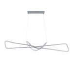 GLOBOSTAR® DOLORES 61281 Μοντέρνο Κρεμαστό Φωτιστικό Οροφής LED 105W 11760lm 300° AC 220-240V IP20 Ρυθμιζόμενο Λευκό CCT με Χειριστήριο από 2700K έως 6000K Dimmable - Lumileds SMD Chip - Νίκελ Βούρτσας - Μ110 x Π17 x Υ17.5cm - 3 Χρόνια Εγγύηση - Image 5