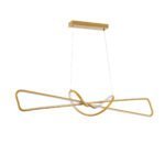 GLOBOSTAR® DOLORES 61282 Μοντέρνο Κρεμαστό Φωτιστικό Οροφής LED 105W 11760lm 300° AC 220-240V IP20 Ρυθμιζόμενο Λευκό CCT με Χειριστήριο από 2700K έως 6000K Dimmable - Lumileds SMD Chip - Χρυσό Βούρτσας - Μ110 x Π17 x Υ17.5cm - 3 Χρόνια Εγγύηση - Image 4