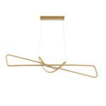 GLOBOSTAR® DOLORES 61282 Μοντέρνο Κρεμαστό Φωτιστικό Οροφής LED 105W 11760lm 300° AC 220-240V IP20 Ρυθμιζόμενο Λευκό CCT με Χειριστήριο από 2700K έως 6000K Dimmable - Lumileds SMD Chip - Χρυσό Βούρτσας - Μ110 x Π17 x Υ17.5cm - 3 Χρόνια Εγγύηση - Image 5