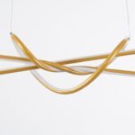 GLOBOSTAR® DOLORES 61282 Μοντέρνο Κρεμαστό Φωτιστικό Οροφής LED 105W 11760lm 300° AC 220-240V IP20 Ρυθμιζόμενο Λευκό CCT με Χειριστήριο από 2700K έως 6000K Dimmable - Lumileds SMD Chip - Χρυσό Βούρτσας - Μ110 x Π17 x Υ17.5cm - 3 Χρόνια Εγγύηση - Image 6