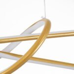 GLOBOSTAR® DOLORES 61282 Μοντέρνο Κρεμαστό Φωτιστικό Οροφής LED 105W 11760lm 300° AC 220-240V IP20 Ρυθμιζόμενο Λευκό CCT με Χειριστήριο από 2700K έως 6000K Dimmable - Lumileds SMD Chip - Χρυσό Βούρτσας - Μ110 x Π17 x Υ17.5cm - 3 Χρόνια Εγγύηση - Image 7