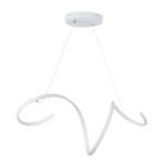 GLOBOSTAR® SPIRALE 61284 Μοντέρνο Κρεμαστό Φωτιστικό Οροφής LED 75W 8400lm 300° AC 220-240V IP20 Ρυθμιζόμενο Λευκό CCT με Χειριστήριο από 2700K έως 6000K Dimmable - Lumileds SMD Chip - Λευκό Ματ - Μ72 x Π25 x Υ30cm - 3 Χρόνια Εγγύηση - Image 3