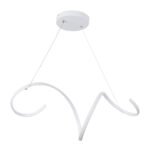 GLOBOSTAR® SPIRALE 61284 Μοντέρνο Κρεμαστό Φωτιστικό Οροφής LED 75W 8400lm 300° AC 220-240V IP20 Ρυθμιζόμενο Λευκό CCT με Χειριστήριο από 2700K έως 6000K Dimmable - Lumileds SMD Chip - Λευκό Ματ - Μ72 x Π25 x Υ30cm - 3 Χρόνια Εγγύηση - Image 5