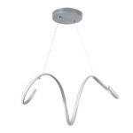 GLOBOSTAR® SPIRALE 61285 Μοντέρνο Κρεμαστό Φωτιστικό Οροφής LED 75W 8400lm 300° AC 220-240V IP20 Ρυθμιζόμενο Λευκό CCT με Χειριστήριο από 2700K έως 6000K Dimmable - Lumileds SMD Chip - Νίκελ Βούρτσας - Μ72 x Π25 x Υ30cm - 3 Χρόνια Εγγύηση - Image 3