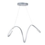 GLOBOSTAR® SPIRALE 61285 Μοντέρνο Κρεμαστό Φωτιστικό Οροφής LED 75W 8400lm 300° AC 220-240V IP20 Ρυθμιζόμενο Λευκό CCT με Χειριστήριο από 2700K έως 6000K Dimmable - Lumileds SMD Chip - Νίκελ Βούρτσας - Μ72 x Π25 x Υ30cm - 3 Χρόνια Εγγύηση - Image 4