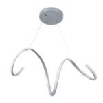 GLOBOSTAR® SPIRALE 61285 Μοντέρνο Κρεμαστό Φωτιστικό Οροφής LED 75W 8400lm 300° AC 220-240V IP20 Ρυθμιζόμενο Λευκό CCT με Χειριστήριο από 2700K έως 6000K Dimmable - Lumileds SMD Chip - Νίκελ Βούρτσας - Μ72 x Π25 x Υ30cm - 3 Χρόνια Εγγύηση - Image 5