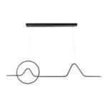 GLOBOSTAR® WINDY 61292 Μοντέρνο Κρεμαστό Φωτιστικό Οροφής LED 67W 7504lm 300° AC 220-240V IP20 Ρυθμιζόμενο Λευκό CCT με Χειριστήριο από 2700K έως 6000K Dimmable - Lumileds SMD Chip - Μαύρο Ματ - Μ120 x Π4 x Υ30cm - 3 Χρόνια Εγγύηση - Image 4