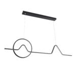 GLOBOSTAR® WINDY 61292 Μοντέρνο Κρεμαστό Φωτιστικό Οροφής LED 67W 7504lm 300° AC 220-240V IP20 Ρυθμιζόμενο Λευκό CCT με Χειριστήριο από 2700K έως 6000K Dimmable - Lumileds SMD Chip - Μαύρο Ματ - Μ120 x Π4 x Υ30cm - 3 Χρόνια Εγγύηση - Image 5