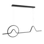 GLOBOSTAR® WINDY 61292 Μοντέρνο Κρεμαστό Φωτιστικό Οροφής LED 67W 7504lm 300° AC 220-240V IP20 Ρυθμιζόμενο Λευκό CCT με Χειριστήριο από 2700K έως 6000K Dimmable - Lumileds SMD Chip - Μαύρο Ματ - Μ120 x Π4 x Υ30cm - 3 Χρόνια Εγγύηση - Image 6