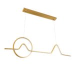 GLOBOSTAR® WINDY 61293 Μοντέρνο Κρεμαστό Φωτιστικό Οροφής LED 67W 7504lm 300° AC 220-240V IP20 Ρυθμιζόμενο Λευκό CCT με Χειριστήριο από 2700K έως 6000K Dimmable - Lumileds SMD Chip - Χρυσό Βούρτσας - Μ120 x Π4 x Υ30cm - 3 Χρόνια Εγγύηση - Image 5