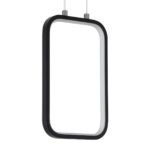 GLOBOSTAR® DEROBA 61298 Μοντέρνο Κρεμαστό Φωτιστικό Οροφής LED 12W 1320lm 360° AC 220-240V IP20 Ρυθμιζόμενο Λευκό CCT με On/Off 2700K/4500K/6000K - Lumileds SMD Chip - Μαύρο Ματ - Μ16 x Π1.6 x Υ25.5cm - 3 Χρόνια Εγγύηση - Image 3