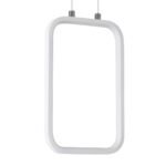 GLOBOSTAR® DEROBA 61299 Μοντέρνο Κρεμαστό Φωτιστικό Οροφής LED 12W 1320lm 360° AC 220-240V IP20 Ρυθμιζόμενο Λευκό CCT με On/Off 2700K/4500K/6000K - Lumileds SMD Chip - Λευκό Ματ - Μ16 x Π1.6 x Υ25.5cm - 3 Χρόνια Εγγύηση - Image 3