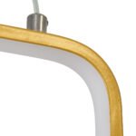 GLOBOSTAR® NEROBA 61301 Μοντέρνο Κρεμαστό Φωτιστικό Οροφής LED 12W 1320lm 360° AC 220-240V IP20 Ρυθμιζόμενο Λευκό CCT με On/Off 2700K/4500K/6000K - Lumileds SMD Chip - Χρυσό Βούρτσας - Μ16 x Π1.6 x Υ25.5cm - 3 Χρόνια Εγγύηση - Image 7