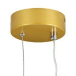 GLOBOSTAR® NEROBA 61301 Μοντέρνο Κρεμαστό Φωτιστικό Οροφής LED 12W 1320lm 360° AC 220-240V IP20 Ρυθμιζόμενο Λευκό CCT με On/Off 2700K/4500K/6000K - Lumileds SMD Chip - Χρυσό Βούρτσας - Μ16 x Π1.6 x Υ25.5cm - 3 Χρόνια Εγγύηση - Image 8