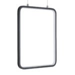 GLOBOSTAR® NEROBA 61302 Μοντέρνο Κρεμαστό Φωτιστικό Οροφής LED 18W 1980lm 360° AC 220-240V IP20 Ρυθμιζόμενο Λευκό CCT με On/Off 2700K/4500K/6000K - Lumileds SMD Chip - Μαύρο Ματ - Μ29 x Π2 x Υ36cm - 3 Χρόνια Εγγύηση - Image 3