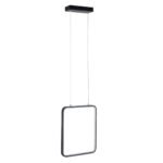 GLOBOSTAR® NEROBA 61302 Μοντέρνο Κρεμαστό Φωτιστικό Οροφής LED 18W 1980lm 360° AC 220-240V IP20 Ρυθμιζόμενο Λευκό CCT με On/Off 2700K/4500K/6000K - Lumileds SMD Chip - Μαύρο Ματ - Μ29 x Π2 x Υ36cm - 3 Χρόνια Εγγύηση - Image 4