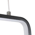 GLOBOSTAR® NEROBA 61302 Μοντέρνο Κρεμαστό Φωτιστικό Οροφής LED 18W 1980lm 360° AC 220-240V IP20 Ρυθμιζόμενο Λευκό CCT με On/Off 2700K/4500K/6000K - Lumileds SMD Chip - Μαύρο Ματ - Μ29 x Π2 x Υ36cm - 3 Χρόνια Εγγύηση - Image 7