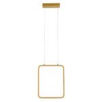 GLOBOSTAR® NEROBA 61305 Μοντέρνο Κρεμαστό Φωτιστικό Οροφής LED 18W 1980lm 360° AC 220-240V IP20 Ρυθμιζόμενο Λευκό CCT με On/Off 2700K/4500K/6000K - Lumileds SMD Chip - Χρυσό Βούρτσας - Μ29 x Π2 x Υ36cm - 3 Χρόνια Εγγύηση - Image 5