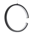 GLOBOSTAR® CEROBA 61306 Μοντέρνο Κρεμαστό Φωτιστικό Οροφής LED 12W 1320lm 360° AC 220-240V IP20 Ρυθμιζόμενο Λευκό CCT με On/Off 2700K/4500K/6000K - Lumileds SMD Chip - Μαύρο - Μ22 x Π2 x Υ22cm - 3 Χρόνια Εγγύηση - Image 3