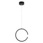 GLOBOSTAR® CEROBA 61306 Μοντέρνο Κρεμαστό Φωτιστικό Οροφής LED 12W 1320lm 360° AC 220-240V IP20 Ρυθμιζόμενο Λευκό CCT με On/Off 2700K/4500K/6000K - Lumileds SMD Chip - Μαύρο - Μ22 x Π2 x Υ22cm - 3 Χρόνια Εγγύηση - Image 5