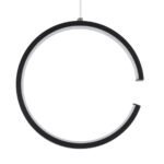 GLOBOSTAR® CEROBA 61306 Μοντέρνο Κρεμαστό Φωτιστικό Οροφής LED 12W 1320lm 360° AC 220-240V IP20 Ρυθμιζόμενο Λευκό CCT με On/Off 2700K/4500K/6000K - Lumileds SMD Chip - Μαύρο - Μ22 x Π2 x Υ22cm - 3 Χρόνια Εγγύηση - Image 6