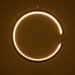 GLOBOSTAR® CEROBA 61306 Μοντέρνο Κρεμαστό Φωτιστικό Οροφής LED 12W 1320lm 360° AC 220-240V IP20 Ρυθμιζόμενο Λευκό CCT με On/Off 2700K/4500K/6000K - Lumileds SMD Chip - Μαύρο - Μ22 x Π2 x Υ22cm - 3 Χρόνια Εγγύηση - Image 9