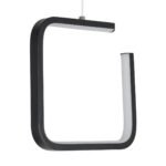 GLOBOSTAR® CEROBA 61308 Μοντέρνο Κρεμαστό Φωτιστικό Οροφής LED 12W 1320lm 360° AC 220-240V IP20 Ρυθμιζόμενο Λευκό CCT με On/Off 2700K/4500K/6000K - Lumileds SMD Chip - Μαύρο Ματ - Μ22 x Π2 x Υ22cm - 3 Χρόνια Εγγύηση - Image 3