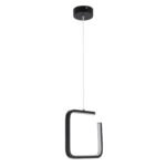 GLOBOSTAR® CEROBA 61308 Μοντέρνο Κρεμαστό Φωτιστικό Οροφής LED 12W 1320lm 360° AC 220-240V IP20 Ρυθμιζόμενο Λευκό CCT με On/Off 2700K/4500K/6000K - Lumileds SMD Chip - Μαύρο Ματ - Μ22 x Π2 x Υ22cm - 3 Χρόνια Εγγύηση - Image 4