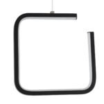 GLOBOSTAR® CEROBA 61308 Μοντέρνο Κρεμαστό Φωτιστικό Οροφής LED 12W 1320lm 360° AC 220-240V IP20 Ρυθμιζόμενο Λευκό CCT με On/Off 2700K/4500K/6000K - Lumileds SMD Chip - Μαύρο Ματ - Μ22 x Π2 x Υ22cm - 3 Χρόνια Εγγύηση - Image 6