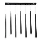 GLOBOSTAR® TEARS 61311 Μοντέρνο Κρεμαστό Φωτιστικό Οροφής LED 21W 2310lm 180° AC 220-240V IP20 Ρυθμιζόμενο Λευκό CCT με Χειριστήριο από 2700K έως 6000K Dimmable - Lumileds SMD Chip - Μαύρο Ματ - Μ70 x Π3.2 x Υ60cm - 3 Χρόνια Εγγύηση - Image 3