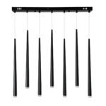 GLOBOSTAR® TEARS 61311 Μοντέρνο Κρεμαστό Φωτιστικό Οροφής LED 21W 2310lm 180° AC 220-240V IP20 Ρυθμιζόμενο Λευκό CCT με Χειριστήριο από 2700K έως 6000K Dimmable - Lumileds SMD Chip - Μαύρο Ματ - Μ70 x Π3.2 x Υ60cm - 3 Χρόνια Εγγύηση - Image 5