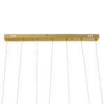 GLOBOSTAR® TEARS 61312 Μοντέρνο Κρεμαστό Φωτιστικό Οροφής LED 21W 2310lm 180° AC 220-240V IP20 Ρυθμιζόμενο Λευκό CCT με Χειριστήριο από 2700K έως 6000K Dimmable - Lumileds SMD Chip - Χρυσό Βούρτσας - Μ70 x Π3.2 x Υ60cm - 3 Χρόνια Εγγύηση - Image 9